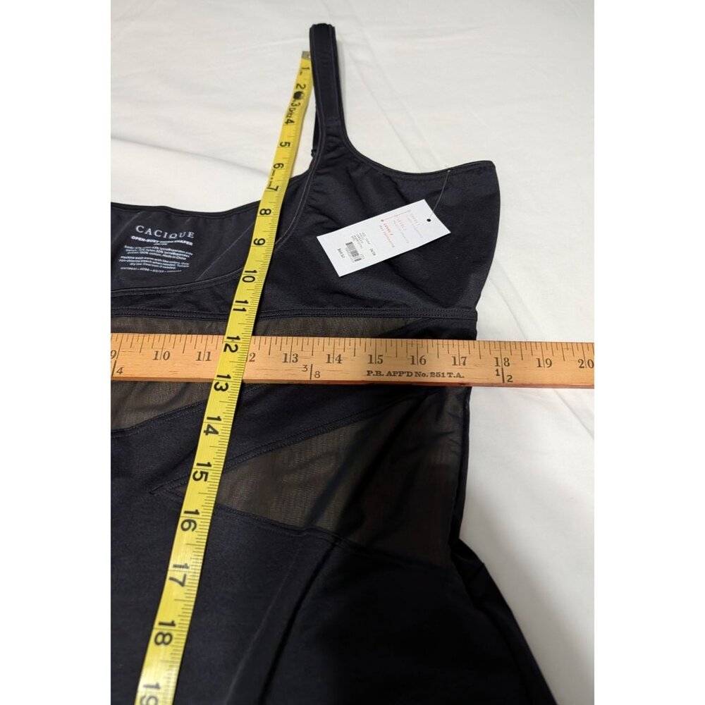 Cacique Open-Bust Thigh Shaper 26/28 Black Nylon Spandex Level 3 Max Contouring - Picture 12 of 16
